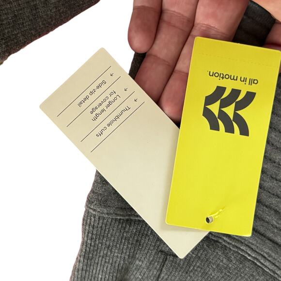 All in Motion Gray Funnel Neck Pullover Sweatshirt XXL Ribbed Stretch Knit NWT - Picture 12 of 14